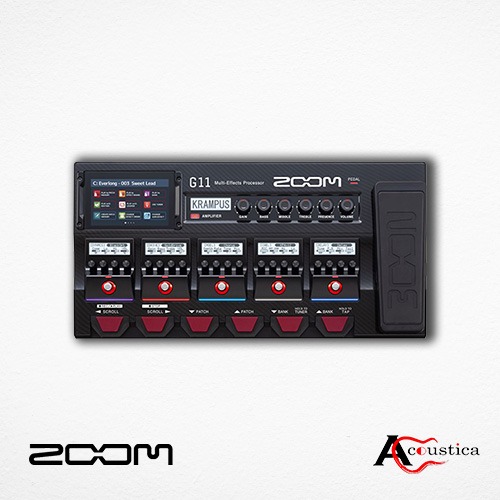 Zoom G11 - Multi-Effects Guitar Processor with Expression Pedal, with Touchscreen Interface, 100+ Built in Effects, Amp Modeling, IR, Looper, Audio Interface for Direct Recording to Computer